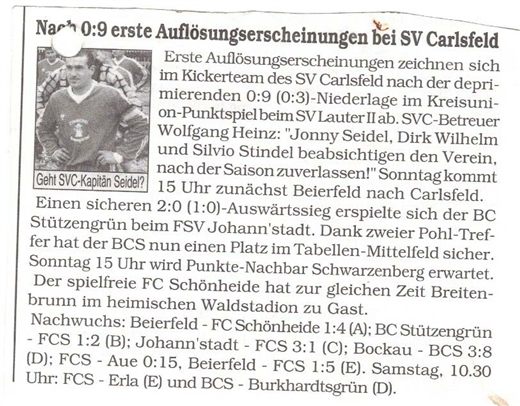 1998 Auflösungserscheinung