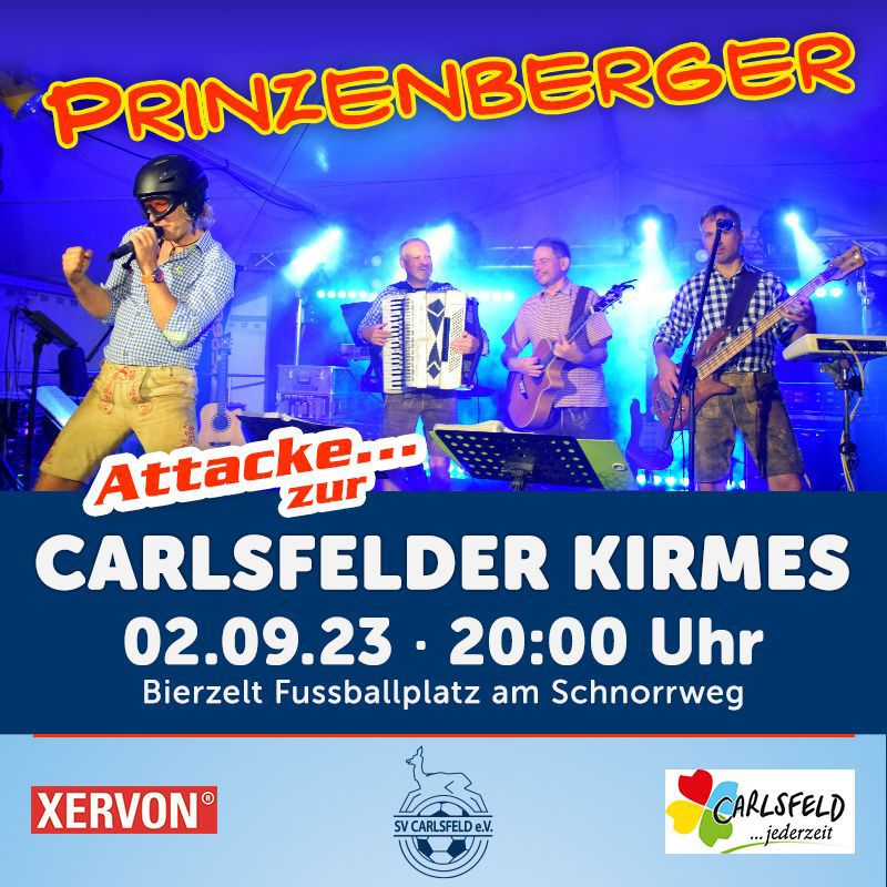 Prinzenberger zur Carlsfelder Kirmes 02.09.2023 ab 20:00Uhr