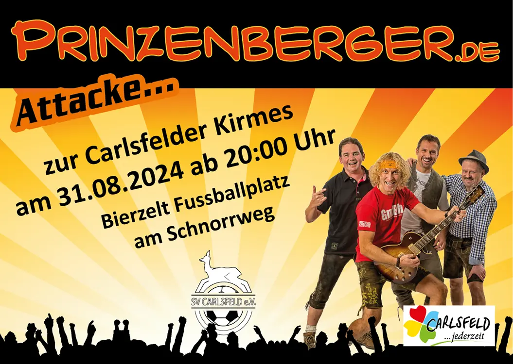 Prinzenberger zur Carlsfelder Kirmes2024 ab 20:00Uhr