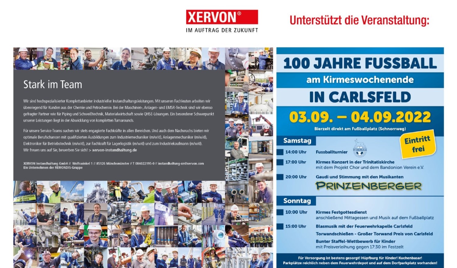 Die Veranstaltung wird unterstützt von: XERVON 
